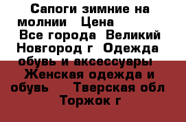 Сапоги зимние на молнии › Цена ­ 5 900 - Все города, Великий Новгород г. Одежда, обувь и аксессуары » Женская одежда и обувь   . Тверская обл.,Торжок г.
